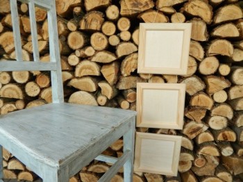 Dřevěný rámeček  sada s provázkem větší