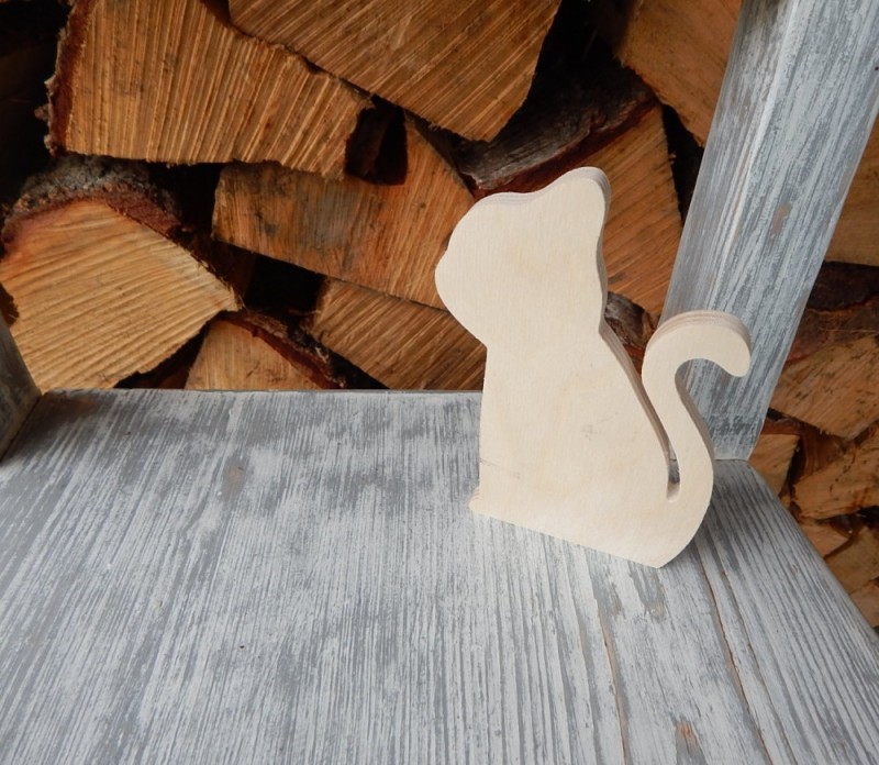 Dřevěná kočička  překližka