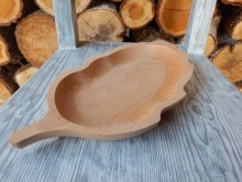 Dřevěná mistička list - masiv