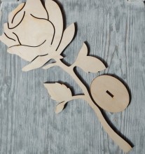 Dřevěná růže plná 40 cm - neodkvete