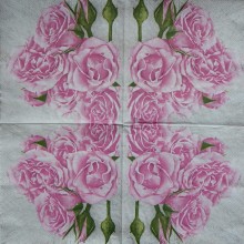 Ubrousky 33 x 33 cm Růže s poupaty