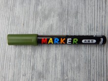 Akrylové pero - popisovač 2 mm zelený olivový