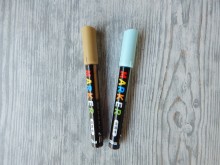 Akrylové pero - popisovač 2 mm modrý nejsvětlejší- pastelově modrý