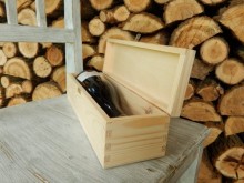 Dřevěná krabička na jednu lahev na víno