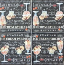 Ubrousky 33 x 33 cm Zmrzliny na černé - 1 kus
