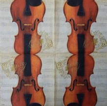 Ubrousky 33 x 33 cm Violino