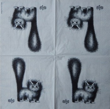 Ubrousky 33 x 33 cm Roztomilá kočička 