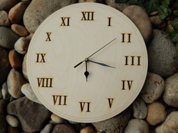 Dřevěné hodiny s čísly nové 29 cm