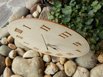 Dřevěné hodiny s čísly nové 29 cm