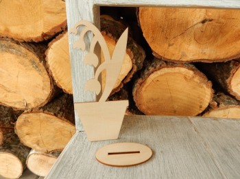 Dřevěný výřez konvalinka