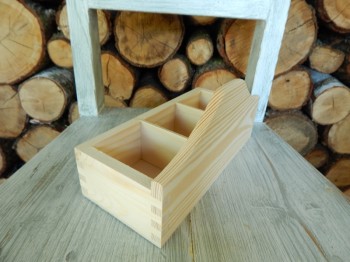 Dřevěný zásobník na čaj 3 komory 