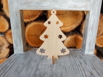 Dřevěný vánoční stromek hvězdičky