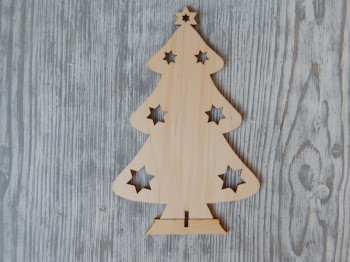 Dřevěný vánoční stromek hvězdičky