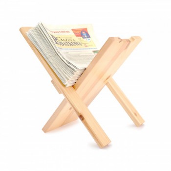 Dřevěný stojan na časopisy