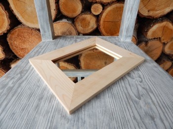 Dřevěné zrcadlo obdelník malý