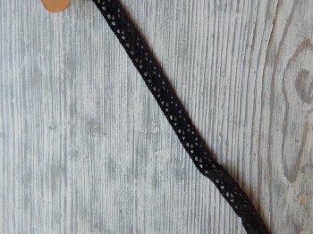 Krajka bavlněná černá 1 cm 