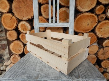 Dřevěná přepravka masiv ozdobná