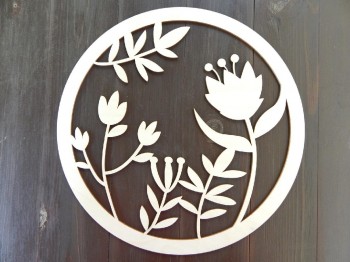 Dřevěná dekorace louka 32 cm 