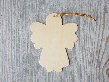 Závěs dřevěný anděl 12 cm, 3 ks