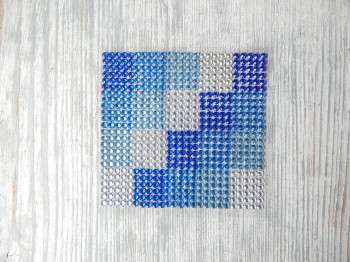 Nálepky krystalky 10 x 10 cm modré 