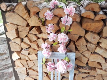 Girlanda květinová višeň 170 cm růžová