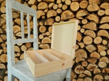 Dřevěná krabička na 3 lahve