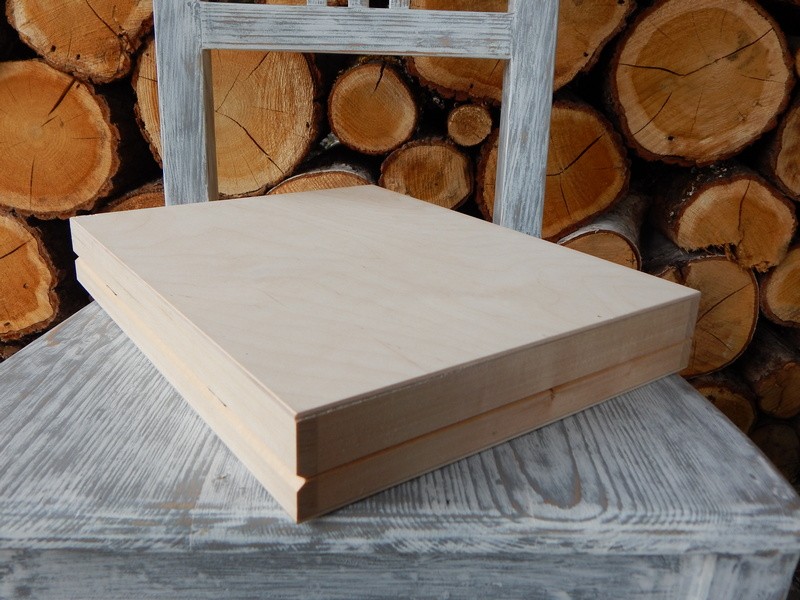 Dřevěná krabička na A4 doklady 