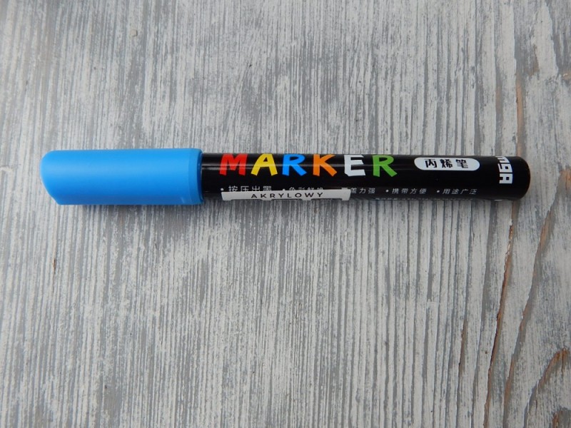 Akrylové pero - popisovač 2 mm modrý