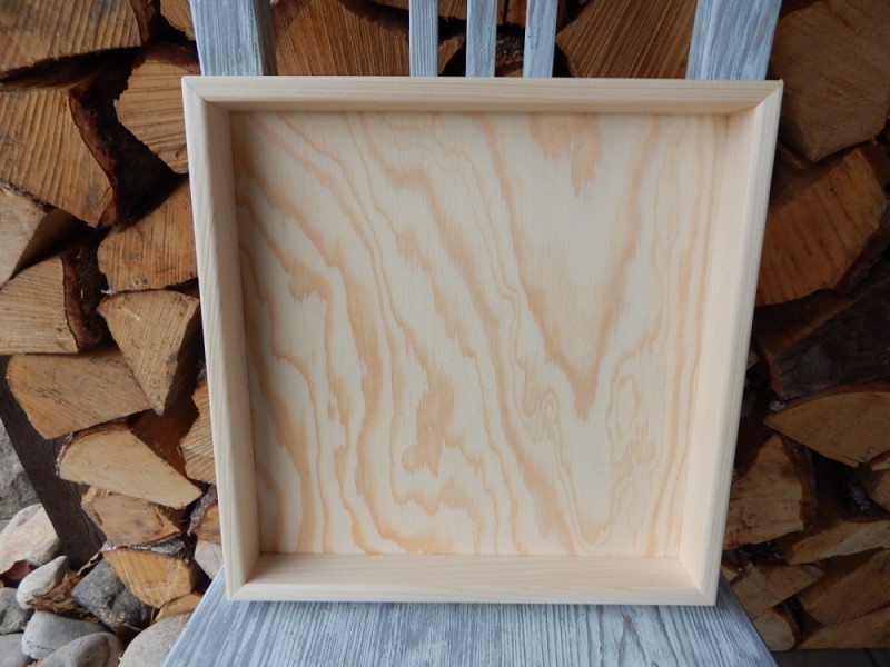 Dřevěný podnos čtverec 30 x 30 cm borovice český výrobek