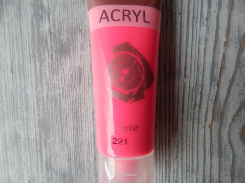 Akrylová barva 75 ml Růžová fluo 221