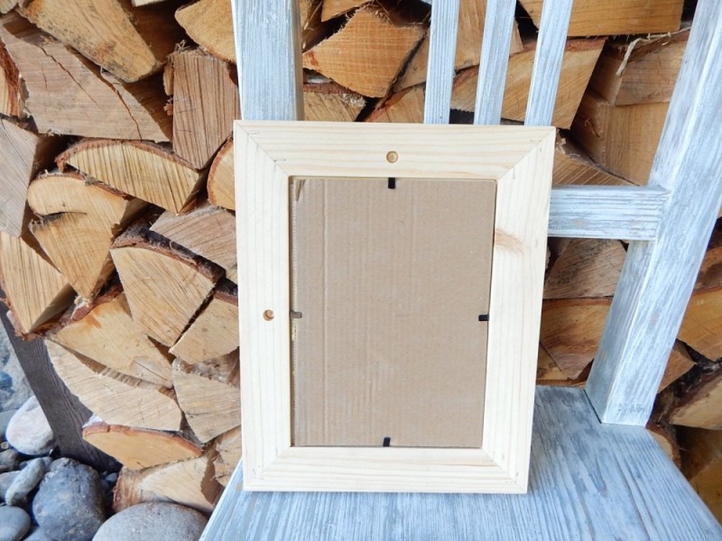 Dřevěný rámeček se sklem obdelník 18 x 13 cm