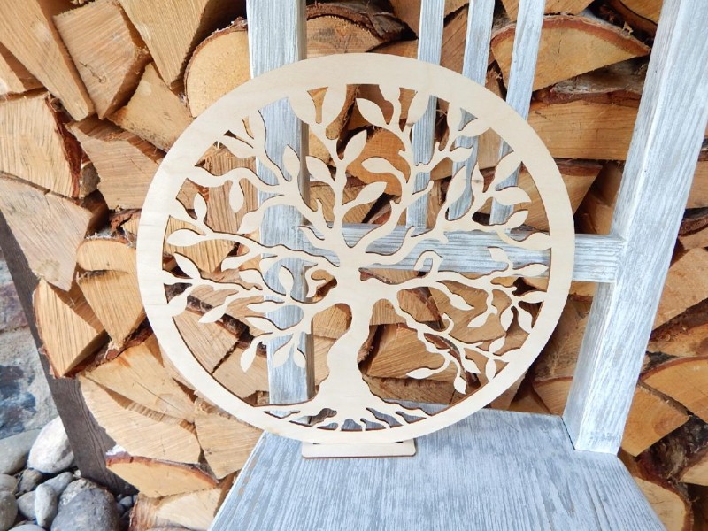 Dřevěná dekorace strom života 26 cm 