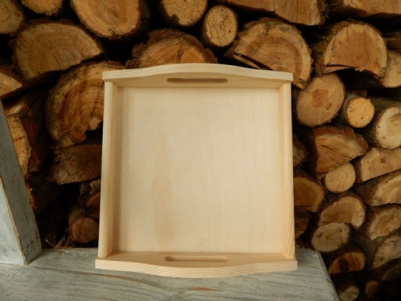 Dřevěný podnos na kafíčko čtverec