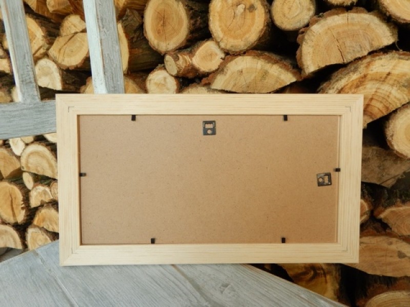 Dřevěný rám dřevěná lišta oblá, 32 x 16 cm